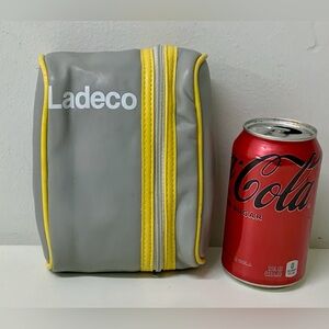 1970s Vintage Ladeco Airline Pleather Shaving Kit Travel Toiletry Bag